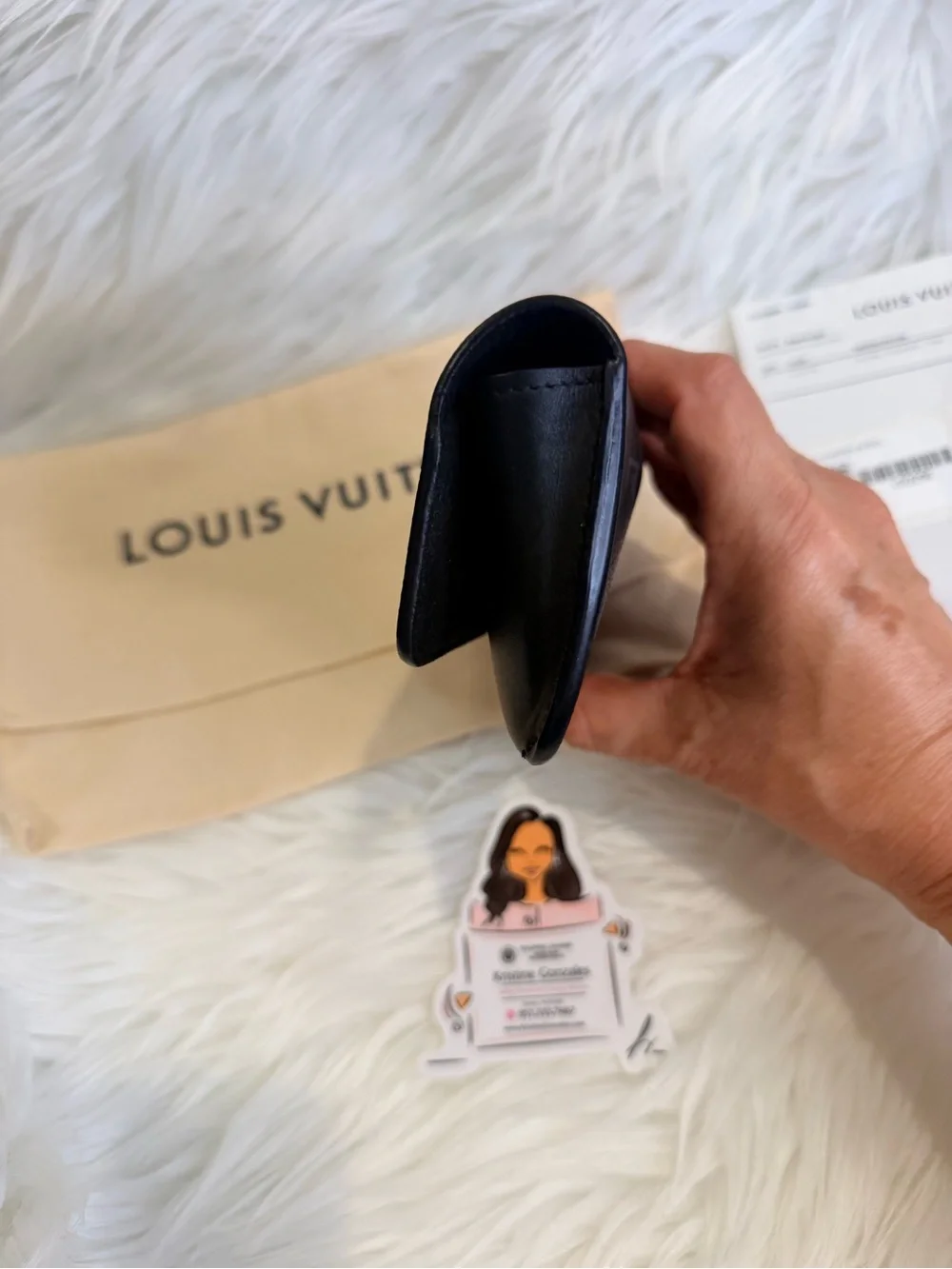 Louis Vuitton Black Eclipse Monogram  “Woody” SUNGLASS case